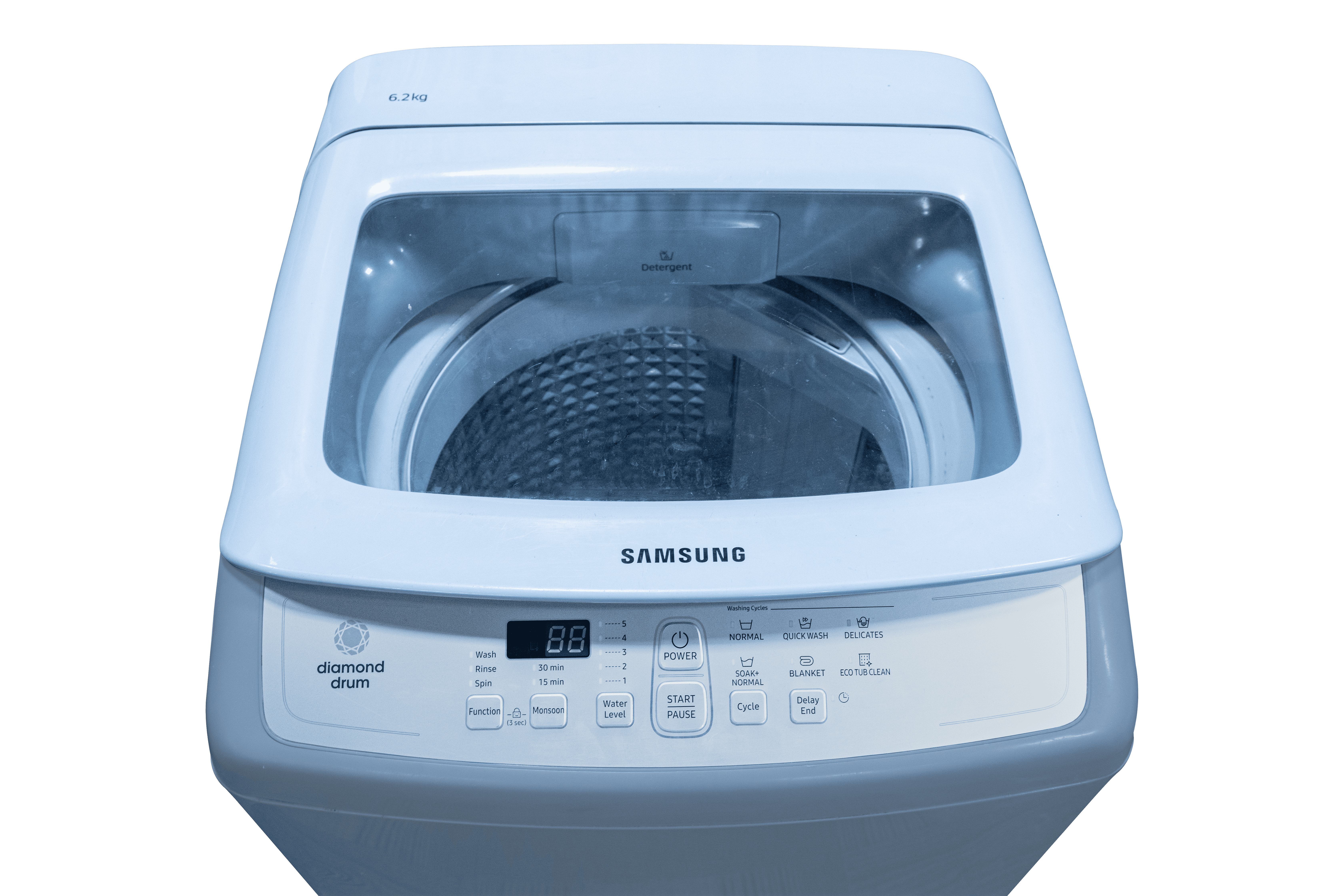 (Refurbished and Digi2L verified) Fully Automatic Top load washing machine,  (Samsung brand)(6.2 kgs)(Aqua coloured) (Model : WA62M4100HY)